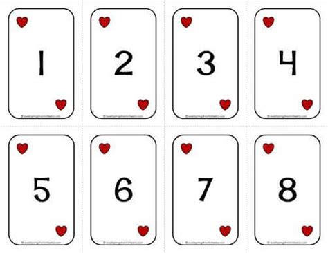 number cards in a deck